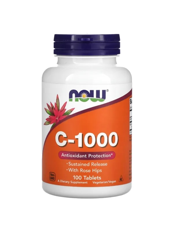فيتامين C بتركيز 1000mg مع خلاصة ثمار الورد (100تابليت)